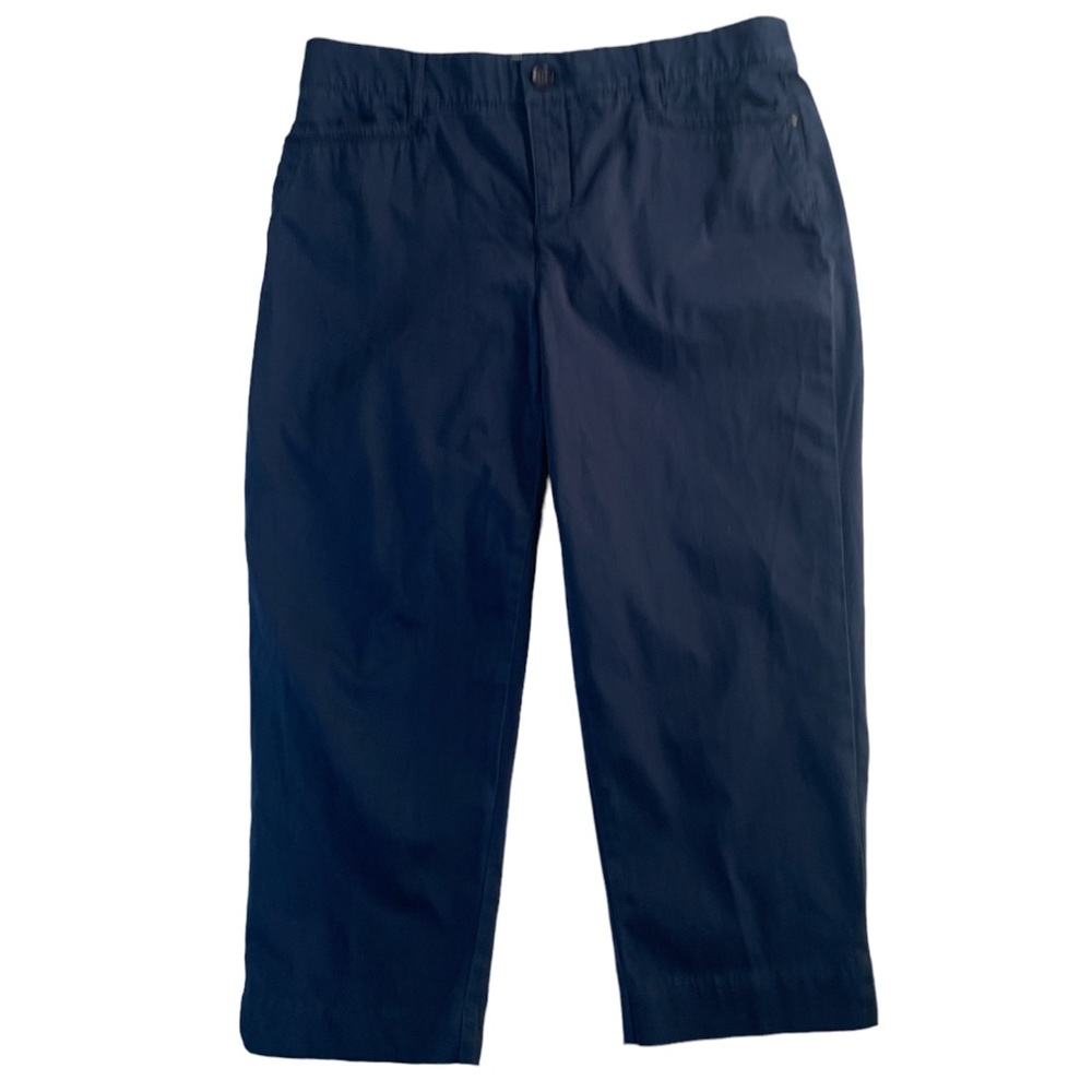 Intro love the fit stretch Navy Blue capri pants Size 10P